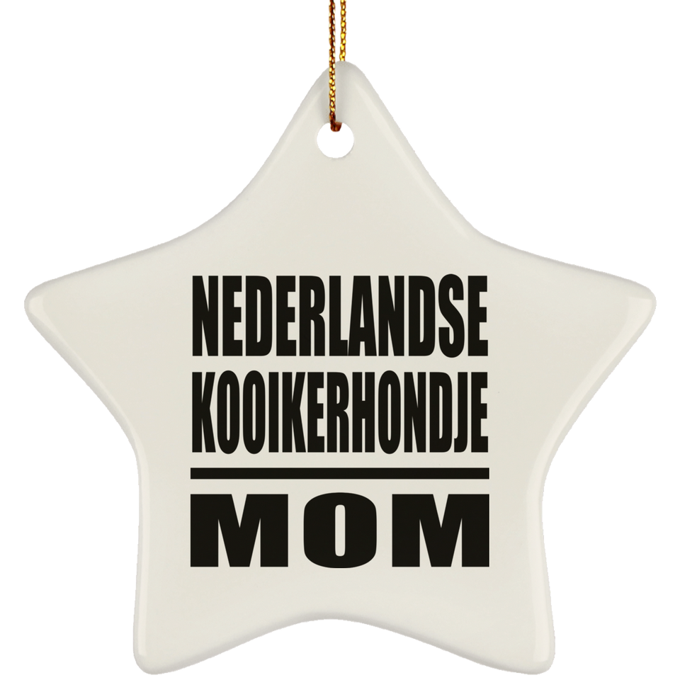 Nederlandse Kooikerhondje Mom - Star Ornament
