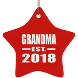 Grandma Established EST. 2018 - Star Ornament