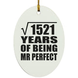 39th Anniversary Square Root of 1521 Years of Mr Perfect - Oval Ornament