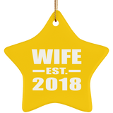 Wife Established EST. 2018 - Star Ornament