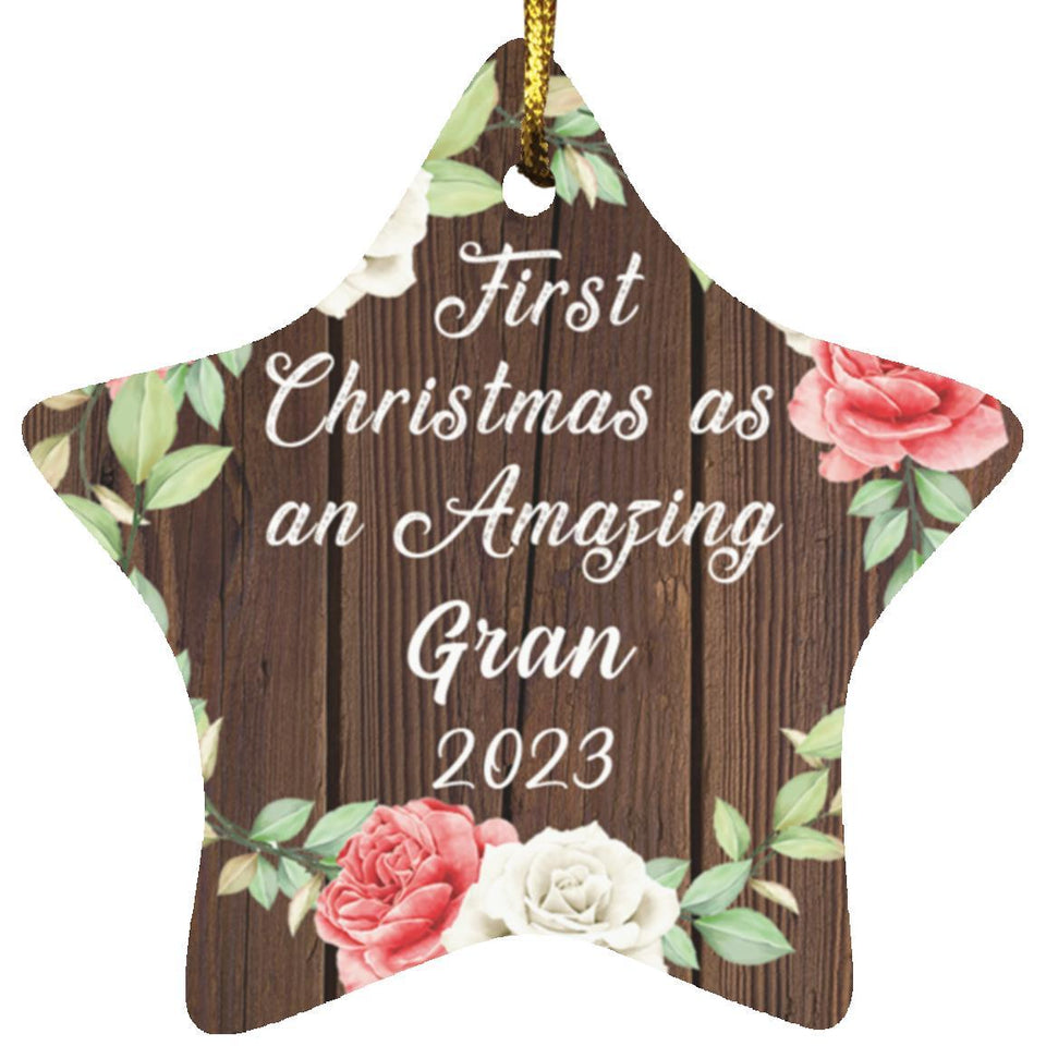 First Christmas As an Amazing Gran 2023 - Star Ornament A