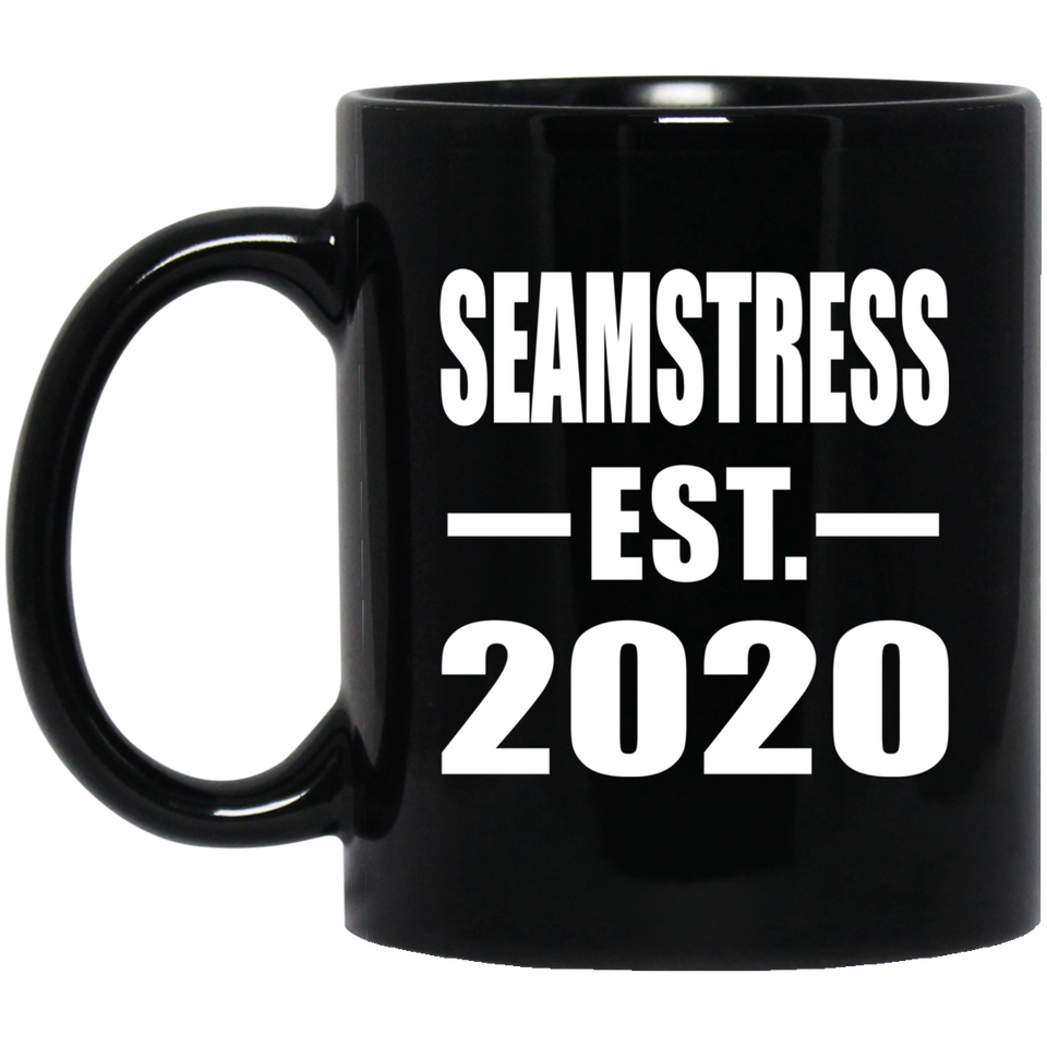 Seamstress Established EST. 2020 - 11oz Coffee Mug Black