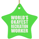World's Okayest Recreation Worker - Star Ornament