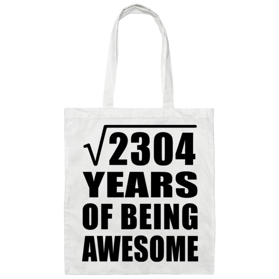 48th Birthday Square Root of 2304 Years of Being Awesome - Tote Bag White