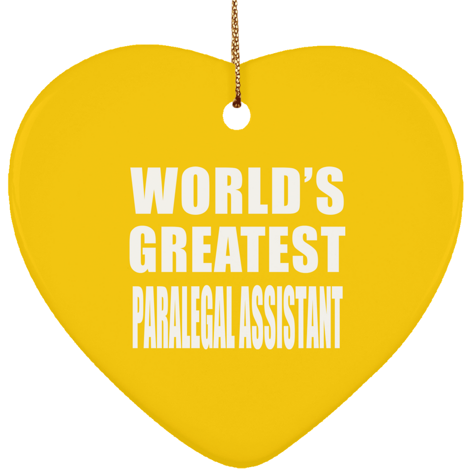World's Greatest Paralegal Assistant - Heart Ornament