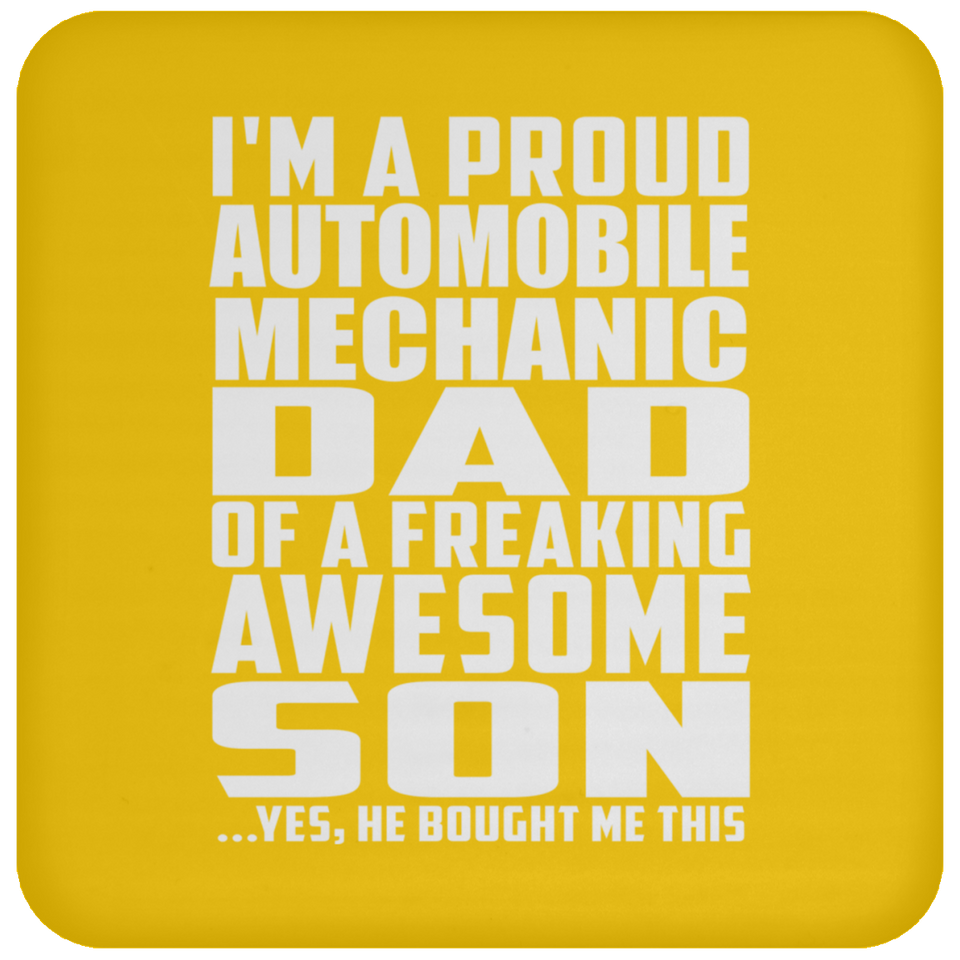 Proud Automobile Mechanic Dad Of Awesome Son - Drink Coaster