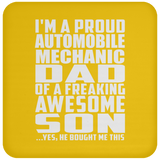 Proud Automobile Mechanic Dad Of Awesome Son - Drink Coaster