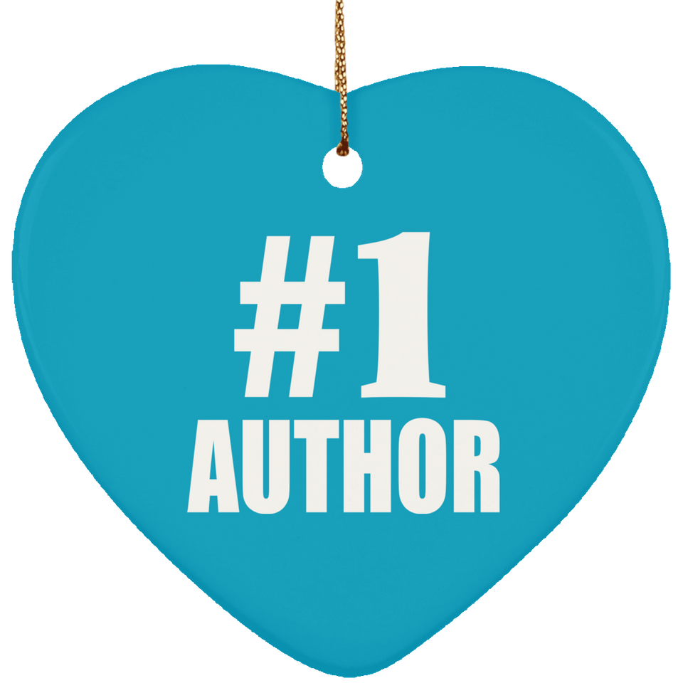Number One #1 Author - Heart Ornament