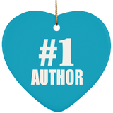 Number One #1 Author - Heart Ornament