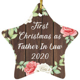 First Christmas As Father In Law 2020 - Star Ornament A
