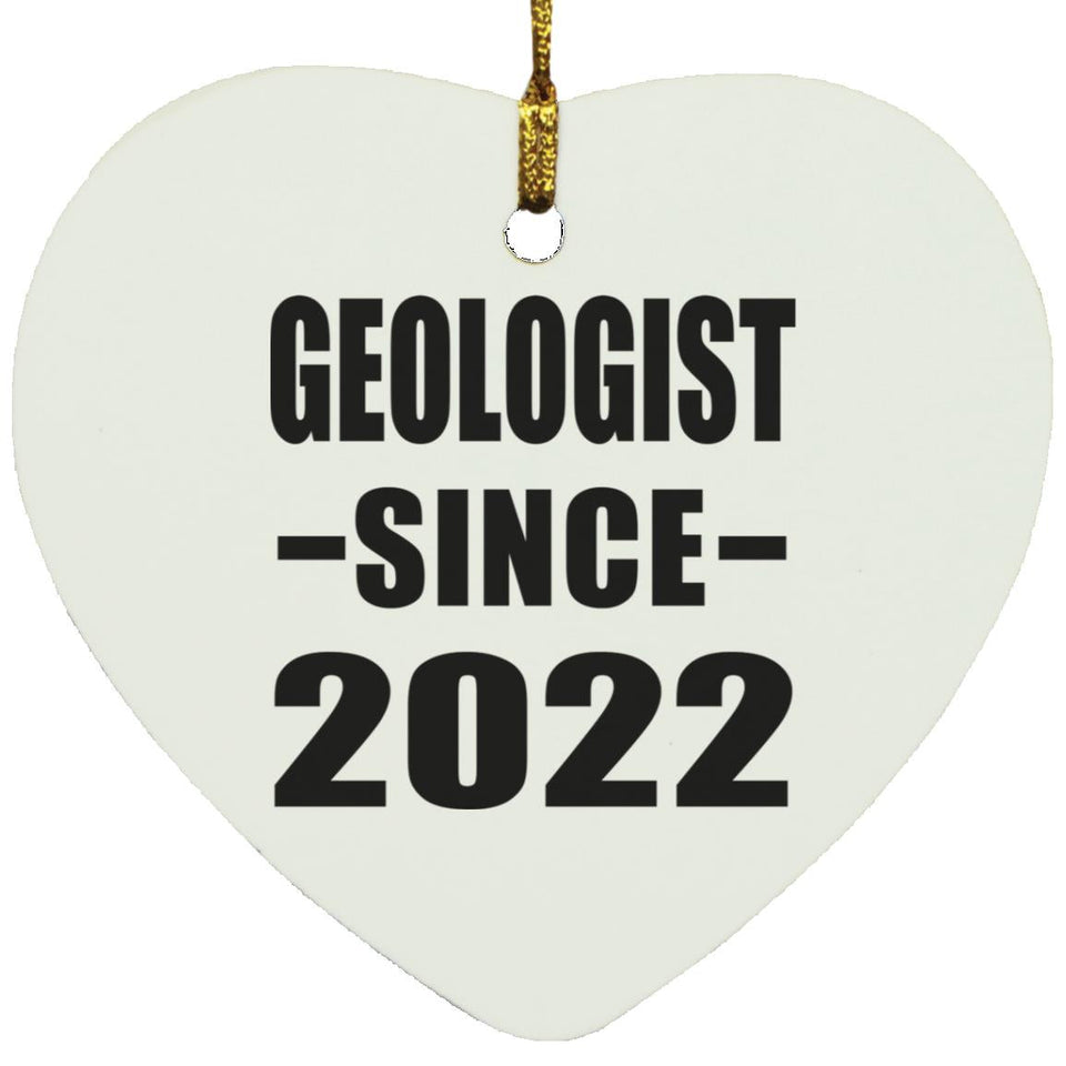 Geologist Since 2022 - Heart Ornament