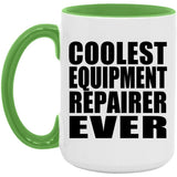 Coolest Equipment Repairer Ever - 15oz Accent Mug Green