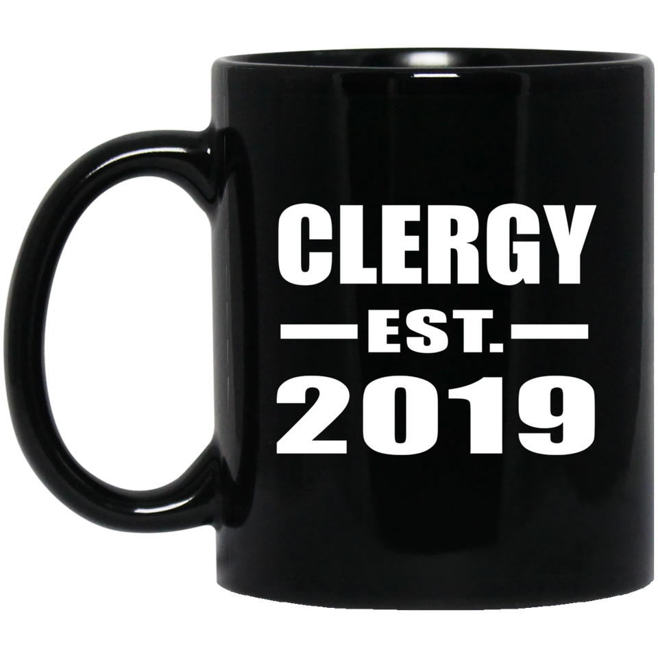 Clergy Established EST. 2019 - 11oz Coffee Mug Black