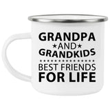 Grandpa and Grandkids, Best Friends For Life - 12oz Camping Mug