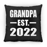 Grandpa Established EST. 2022 - Throw Pillow Black