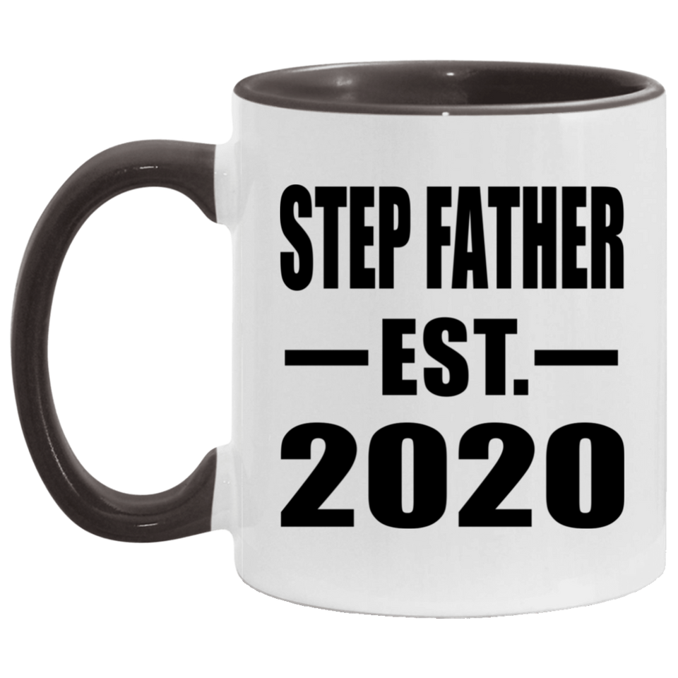 Step Father Established EST. 2020 - 11oz Accent Mug Black