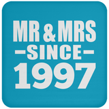 27th Anniversary Mr & Mrs Since 1997 - Drink Coaster