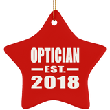 Optician Established EST. 2018 - Star Ornament