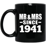 83rd Anniversary Mr & Mrs Since 1941 - 11 Oz Coffee Mug Black