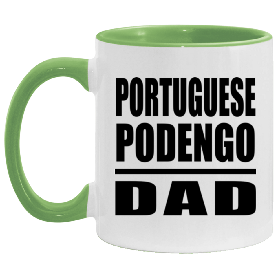 Portuguese Podengo Dad - 11oz Accent Mug Green