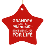 Grandpa and Grandkids, Best Friends For Life - Star Ornament