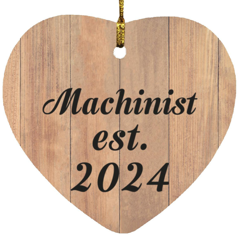 Machinist Established Est. 2024 - Heart Ornament C