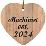 Machinist Established Est. 2024 - Heart Ornament C