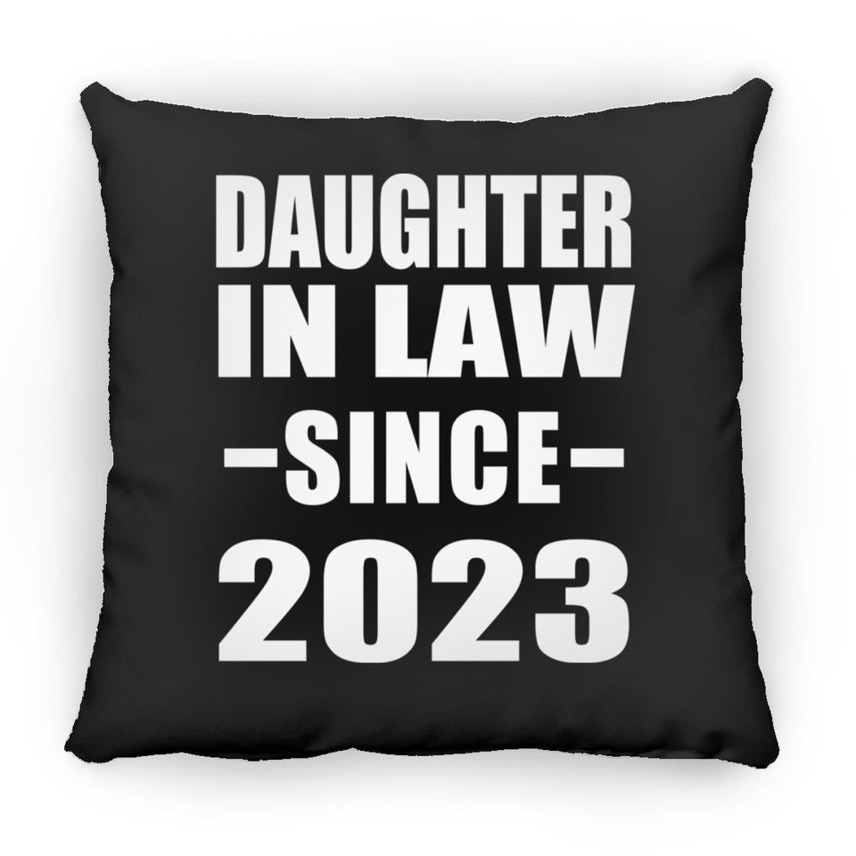 Daughter In Law Since 2023 - Throw Pillow Black