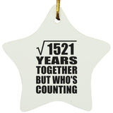 39th Anniversary Square Root of 1521 Years Who's Counting - Star Ornament