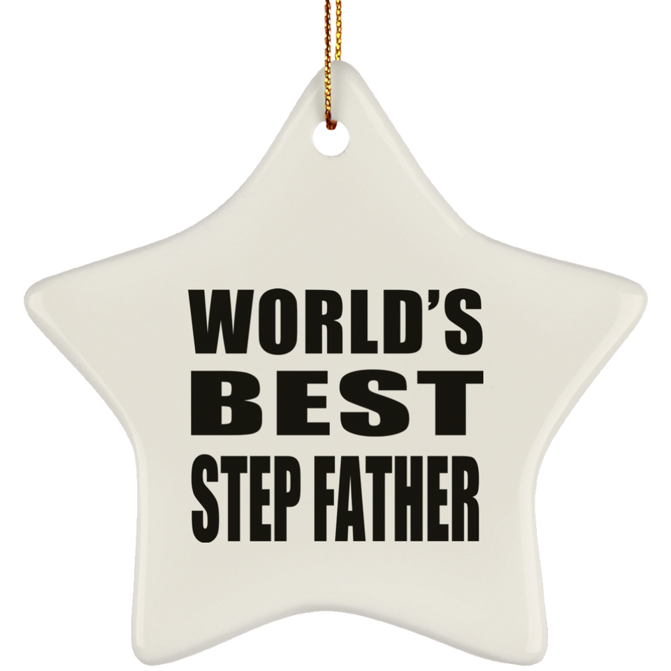 World's Best Step Father - Star Ornament