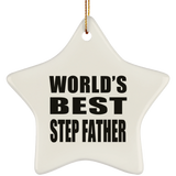 World's Best Step Father - Star Ornament