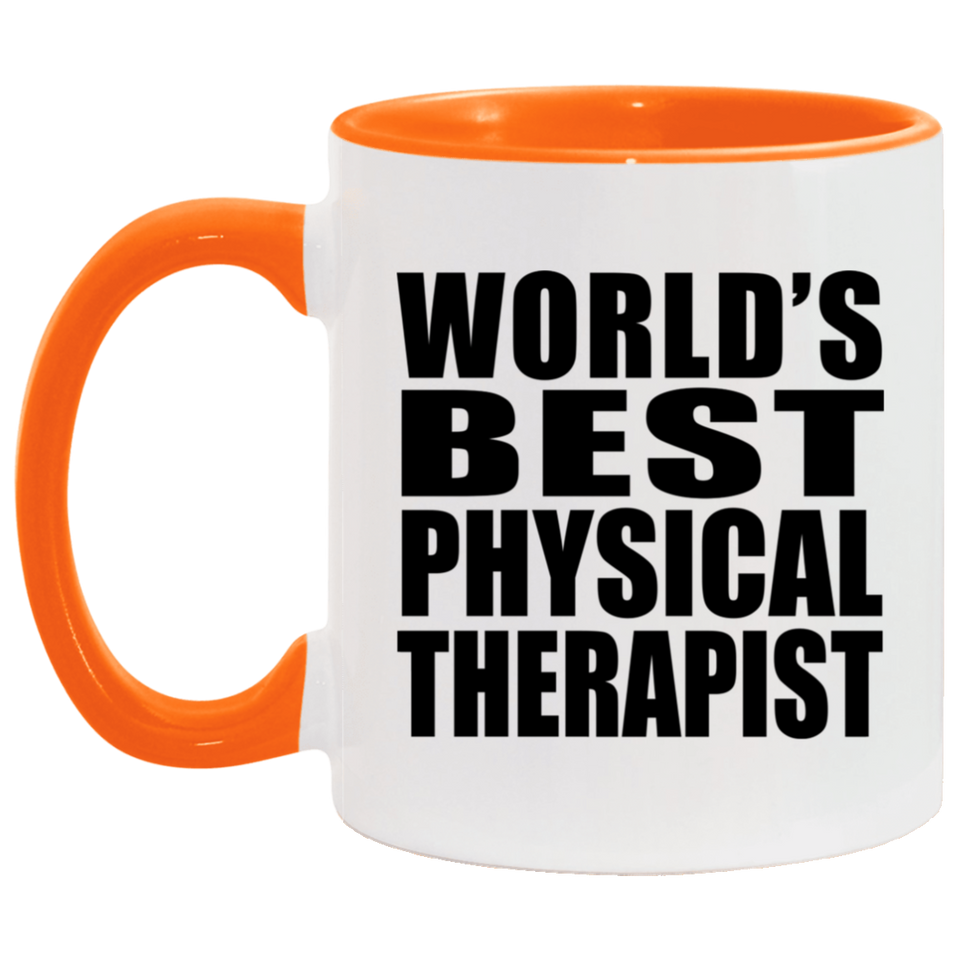 World's Best Physical Therapist - 11oz Accent Mug Orange
