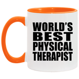 World's Best Physical Therapist - 11oz Accent Mug Orange