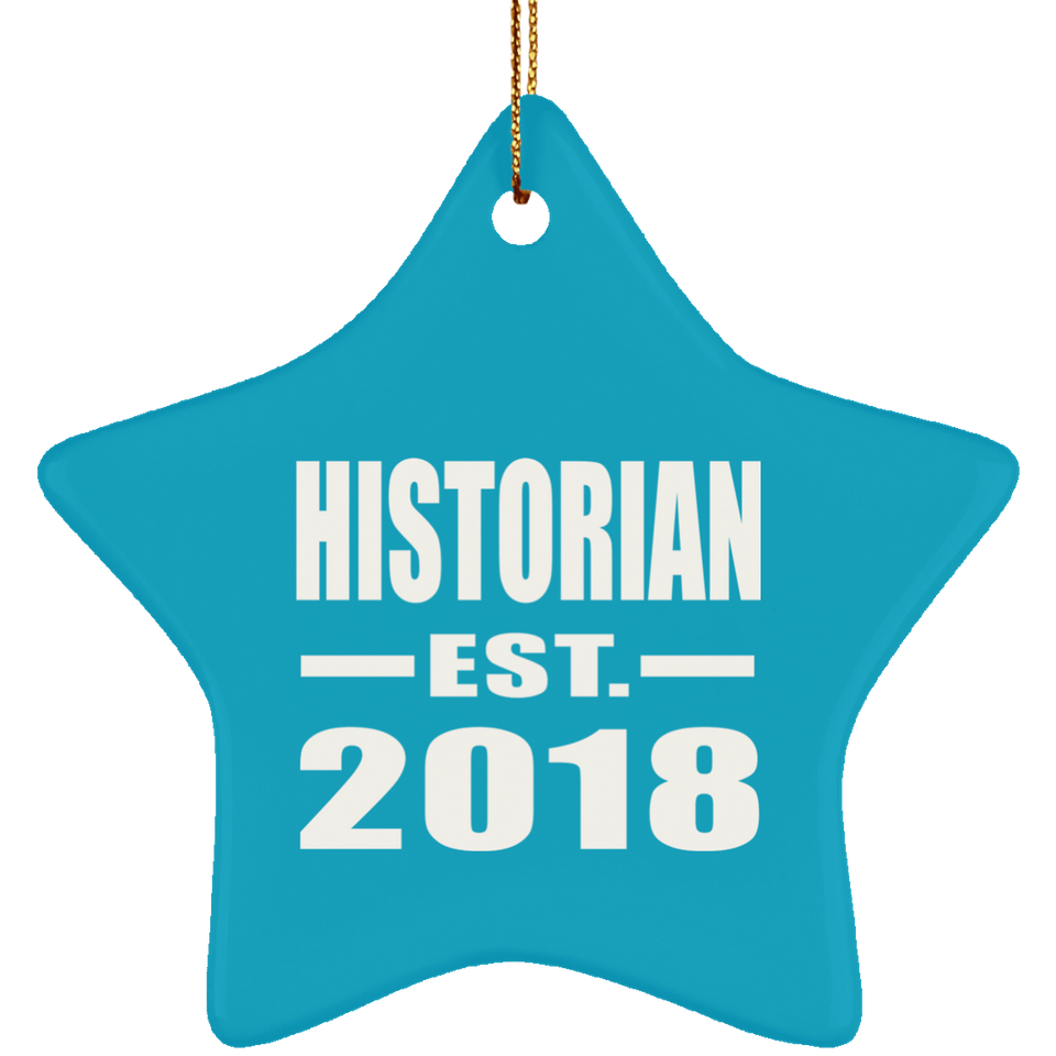 Historian Established EST. 2018 - Star Ornament