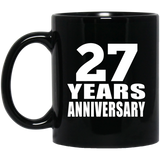 27th Anniversary 27 Years - 11 Oz Coffee Mug Black