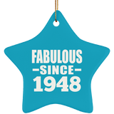 76th Birthday Fabulous Since 1948 - Star Ornament