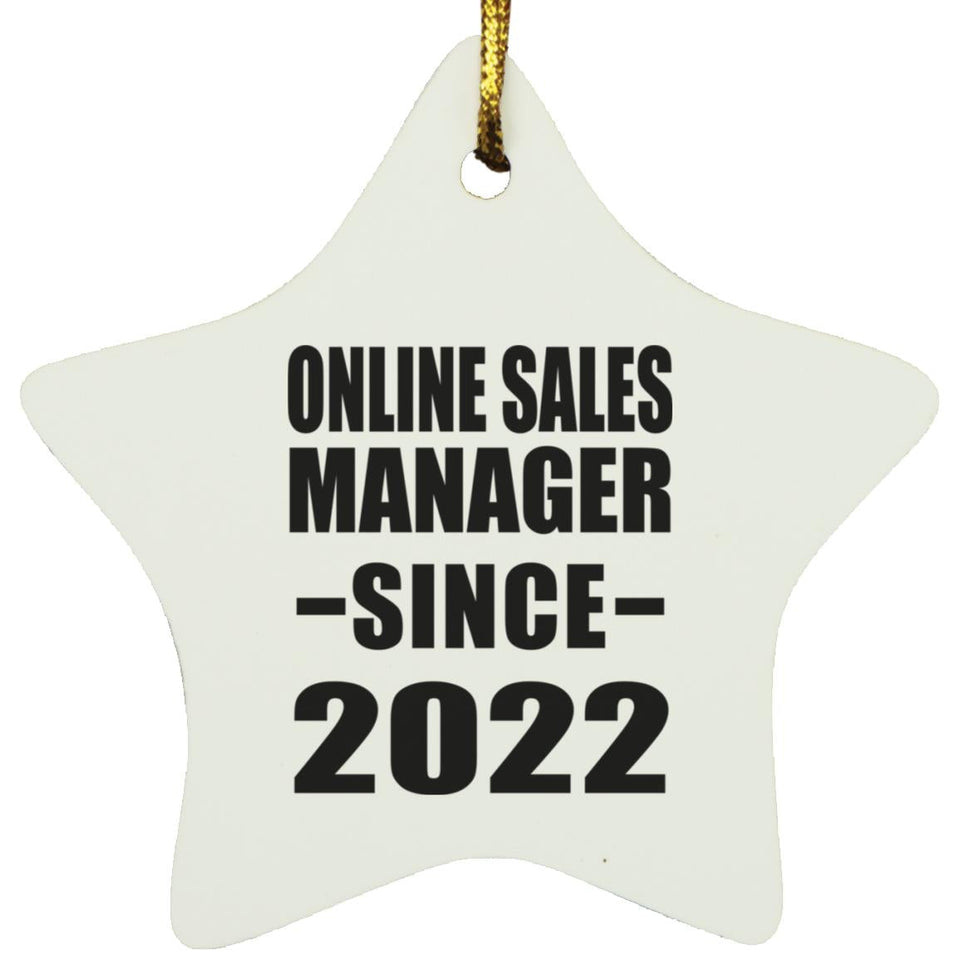 Online Sales Manager Since 2022 - Star Ornament