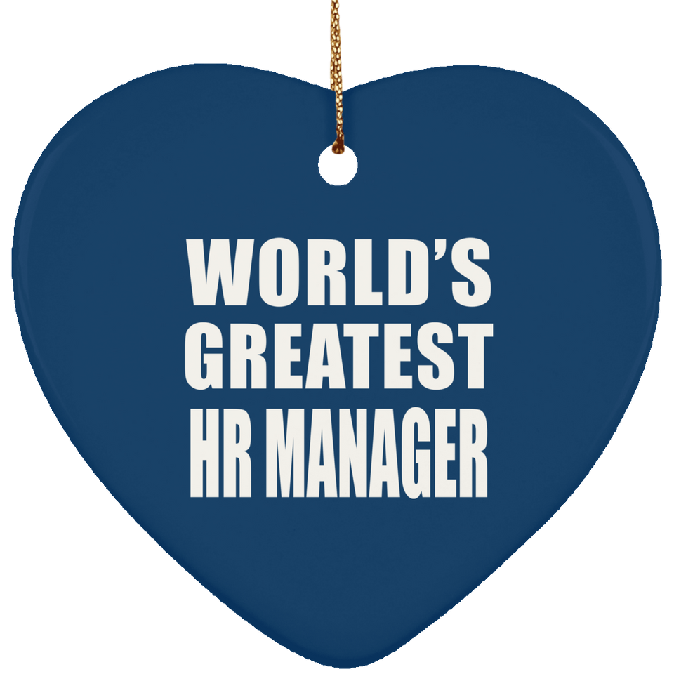 World's Greatest HR Manager - Heart Ornament