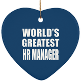 World's Greatest HR Manager - Heart Ornament