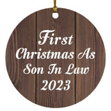 First Christmas As Son In Law 2023 - Circle Ornament D