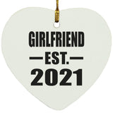Girlfriend Established EST. 2021 - Heart Ornament