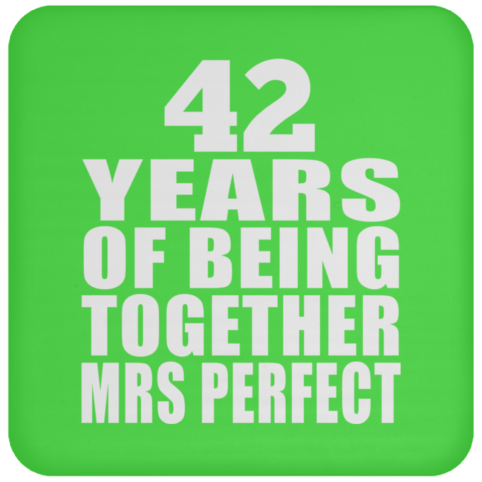 42nd Anniversary 42 Years Of Being Mrs Perfect - Drink Coaster