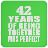 42nd Anniversary 42 Years Of Being Mrs Perfect - Drink Coaster