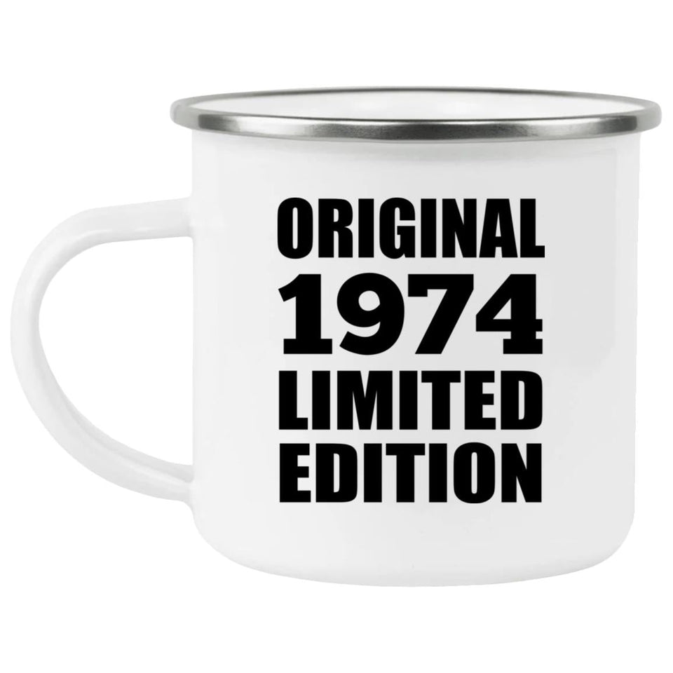 50th Birthday Original 1974 Limited Edition - 12oz Camping Mug