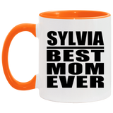 Sylvia Best Mom Ever - 11oz Accent Mug Orange