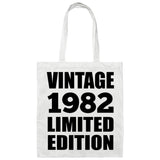 42nd Birthday Vintage 1982 Limited Edition - Tote Bag White