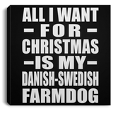 All I Want For Christmas Is My Danish-Swedish Farmdog - Canvas Square
