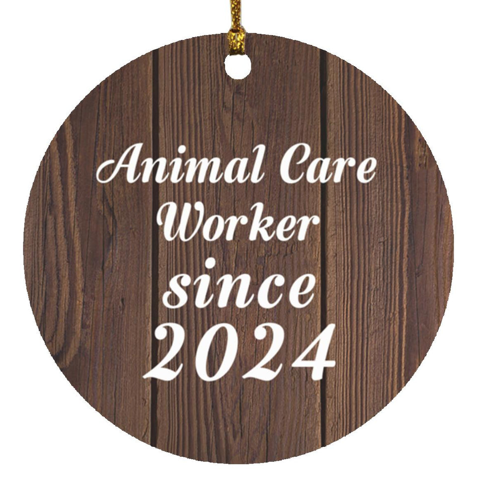 Animal Care Worker Since 2024 - Circle Ornament D