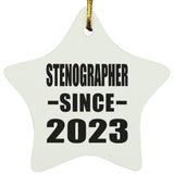 Stenographer Since 2023 - Star Ornament