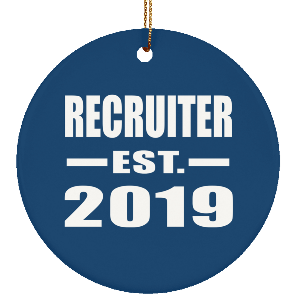 Recruiter Established EST. 2019 - Circle Ornament